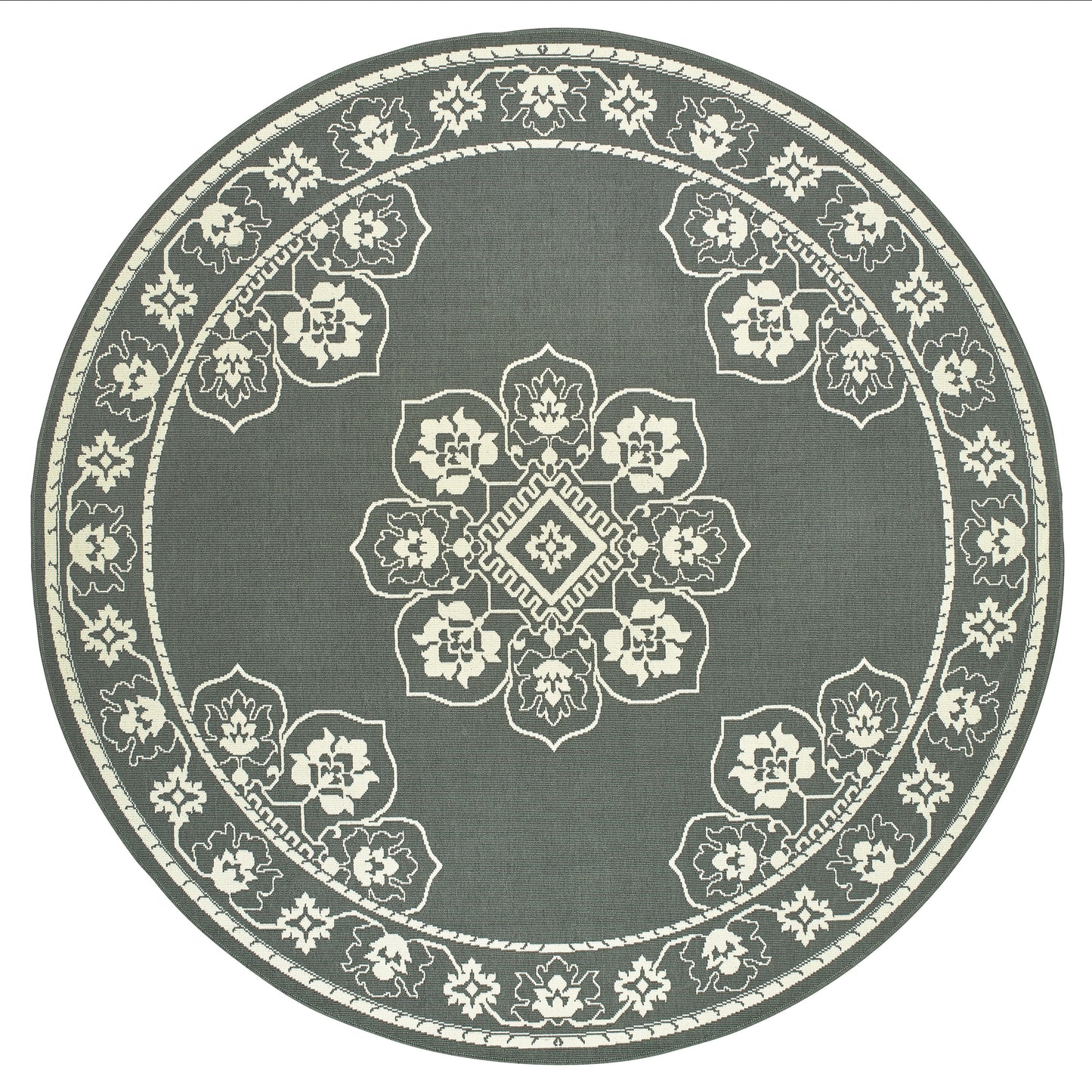 Marina 7764E Grey Medallion Rug