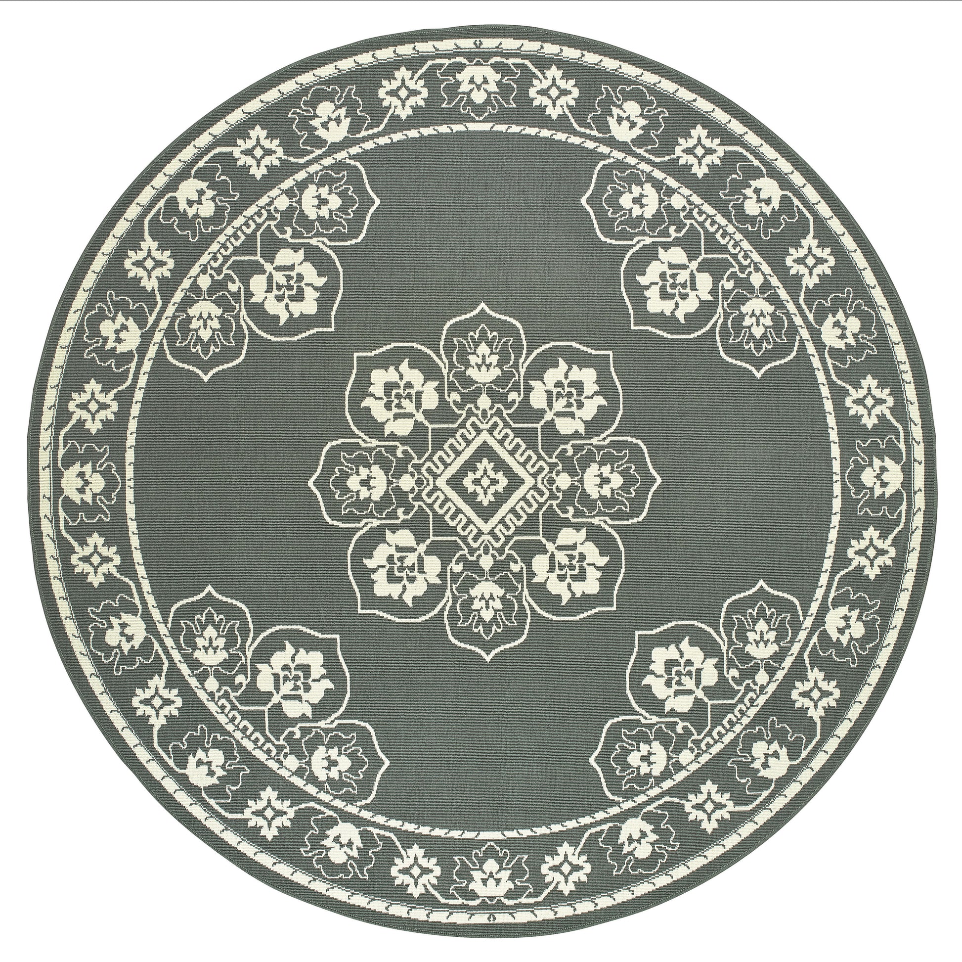 Marina 7764E Grey Medallion Rug