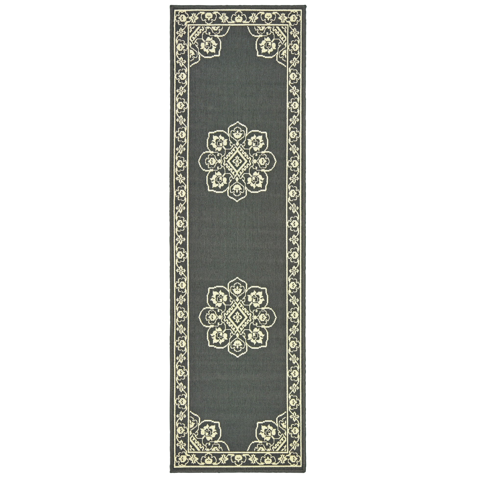 Marina 7764E Grey Medallion Rug