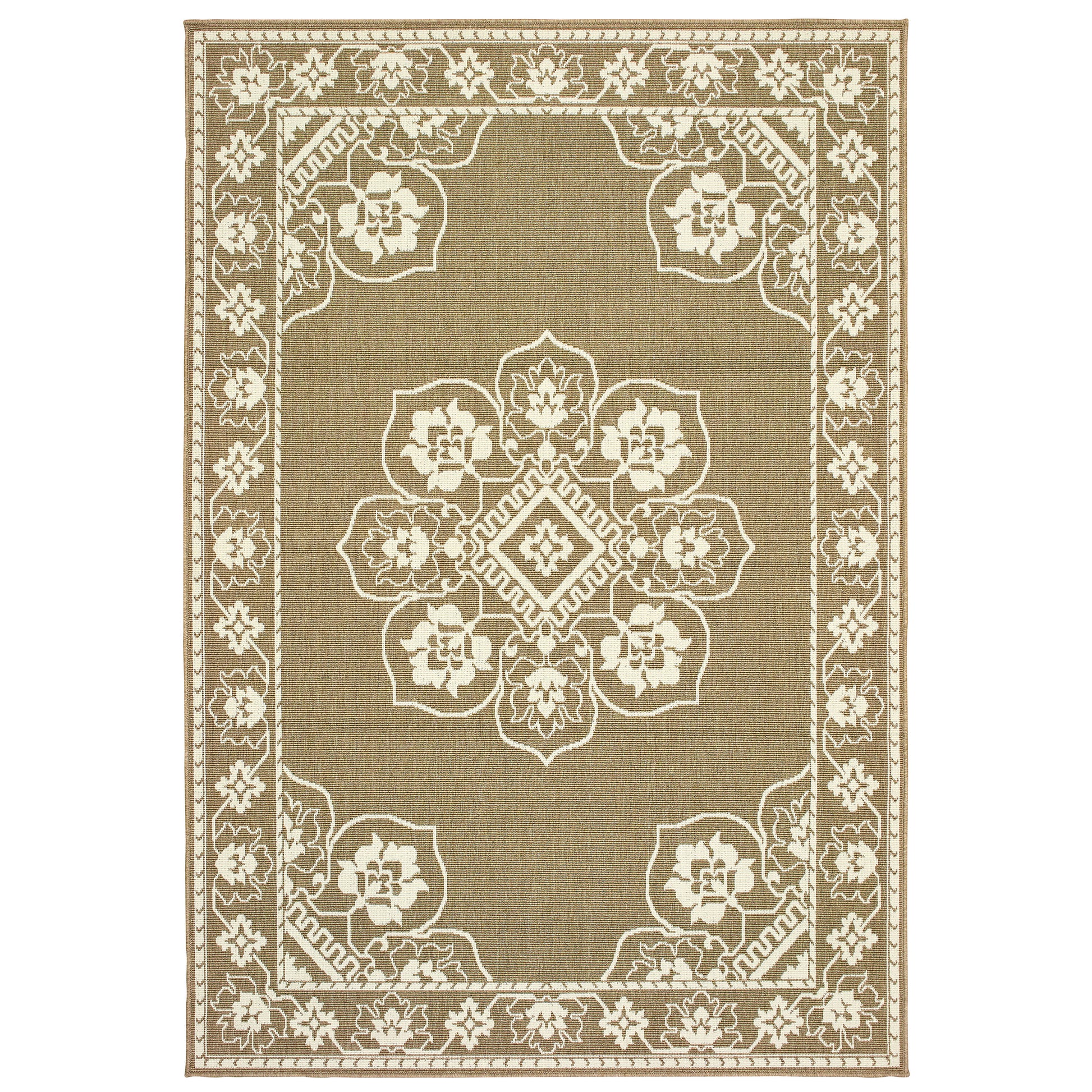 Marina 7764J Tan Medallion Rug