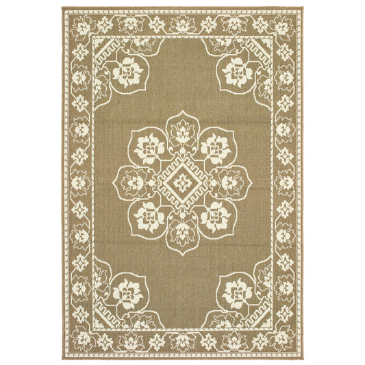 Marina 7764J Tan Medallion Rug