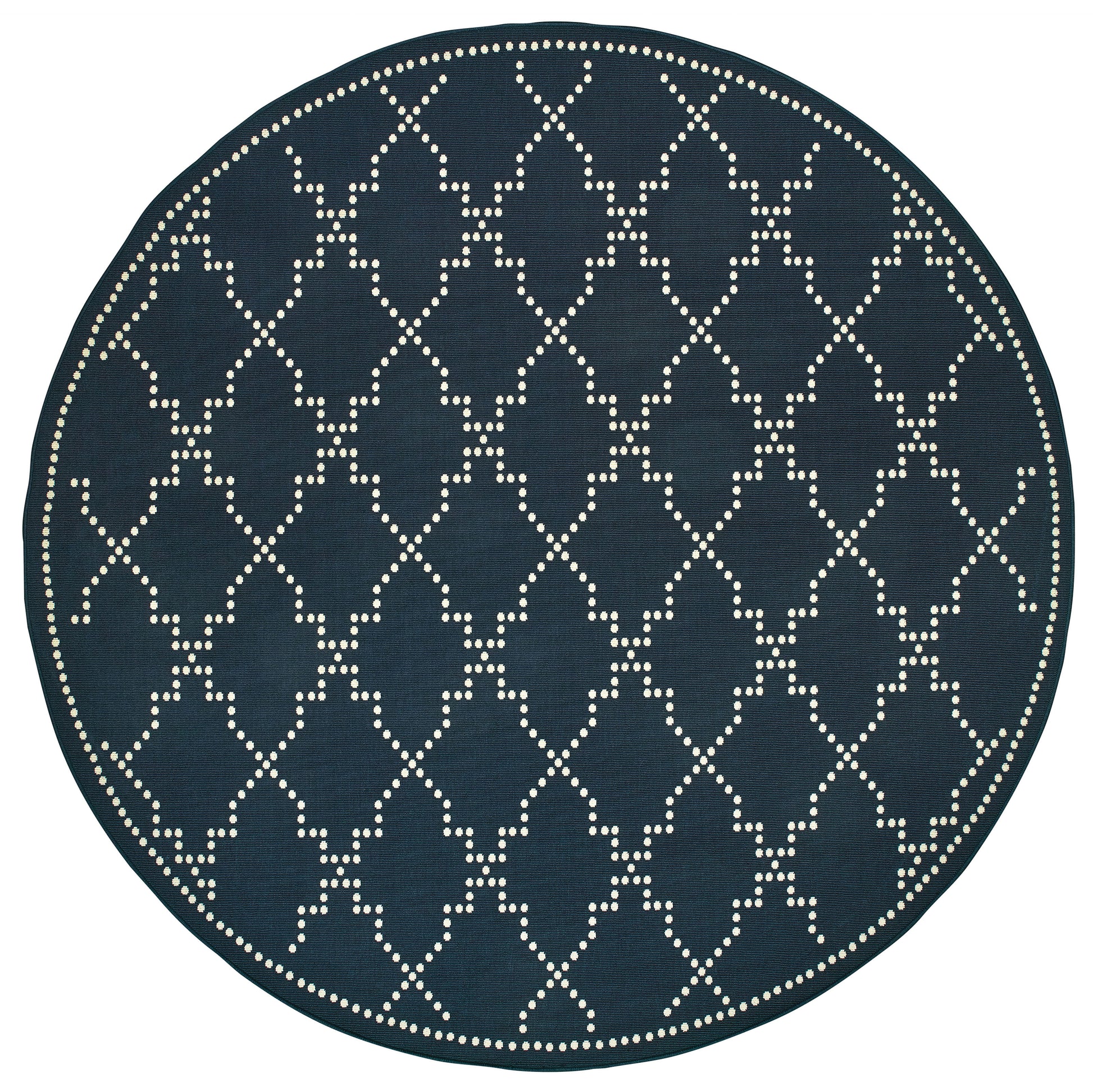 Marina 7765B Navy Lattice Rug