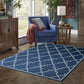 Marina 7765B Navy Lattice Rug
