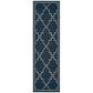 Marina 7765B Navy Lattice Rug