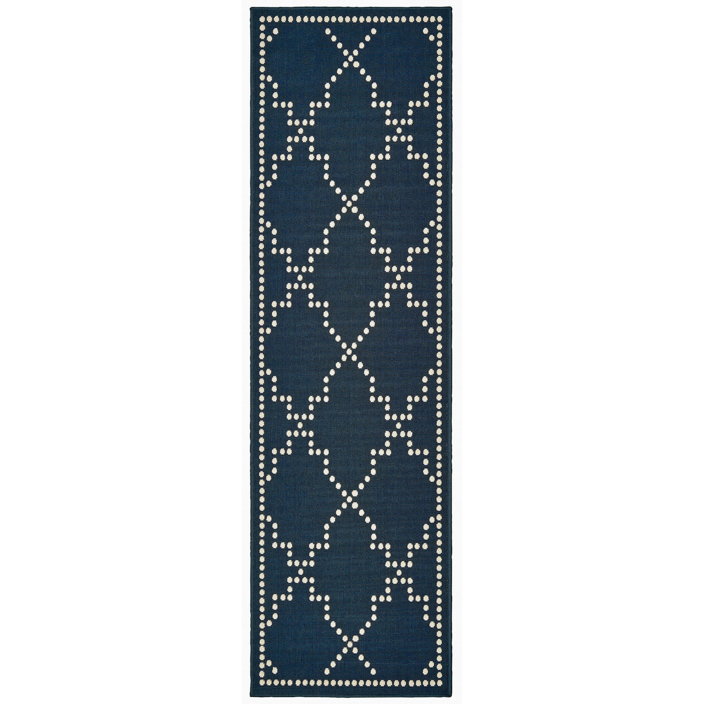 Marina 7765B Navy Lattice Rug