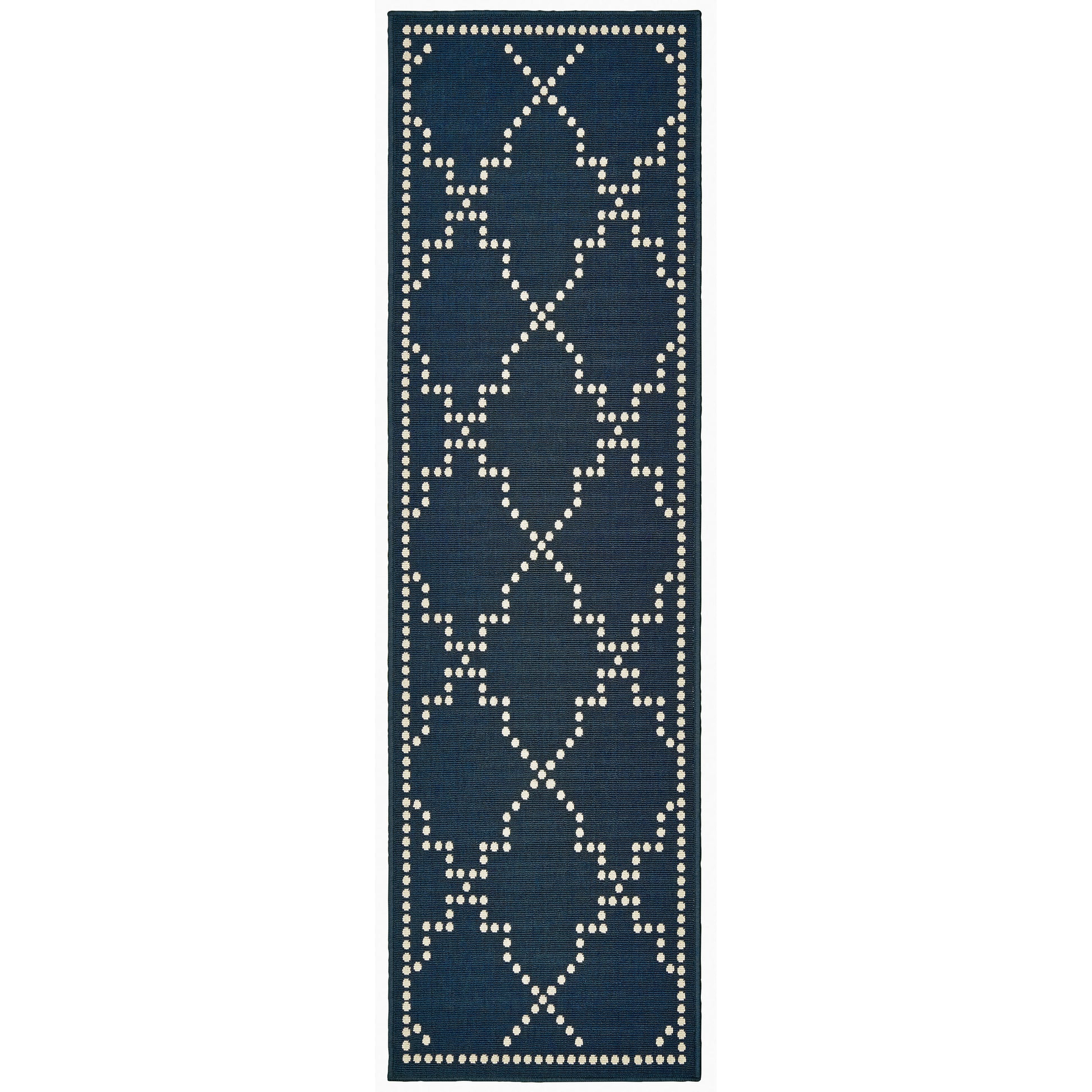 Marina 7765B Navy Lattice Rug