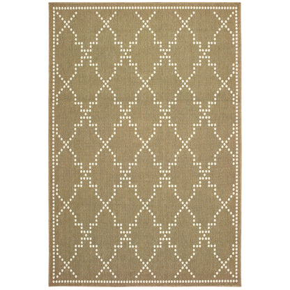 Marina 7765Y Tan Lattice Rug