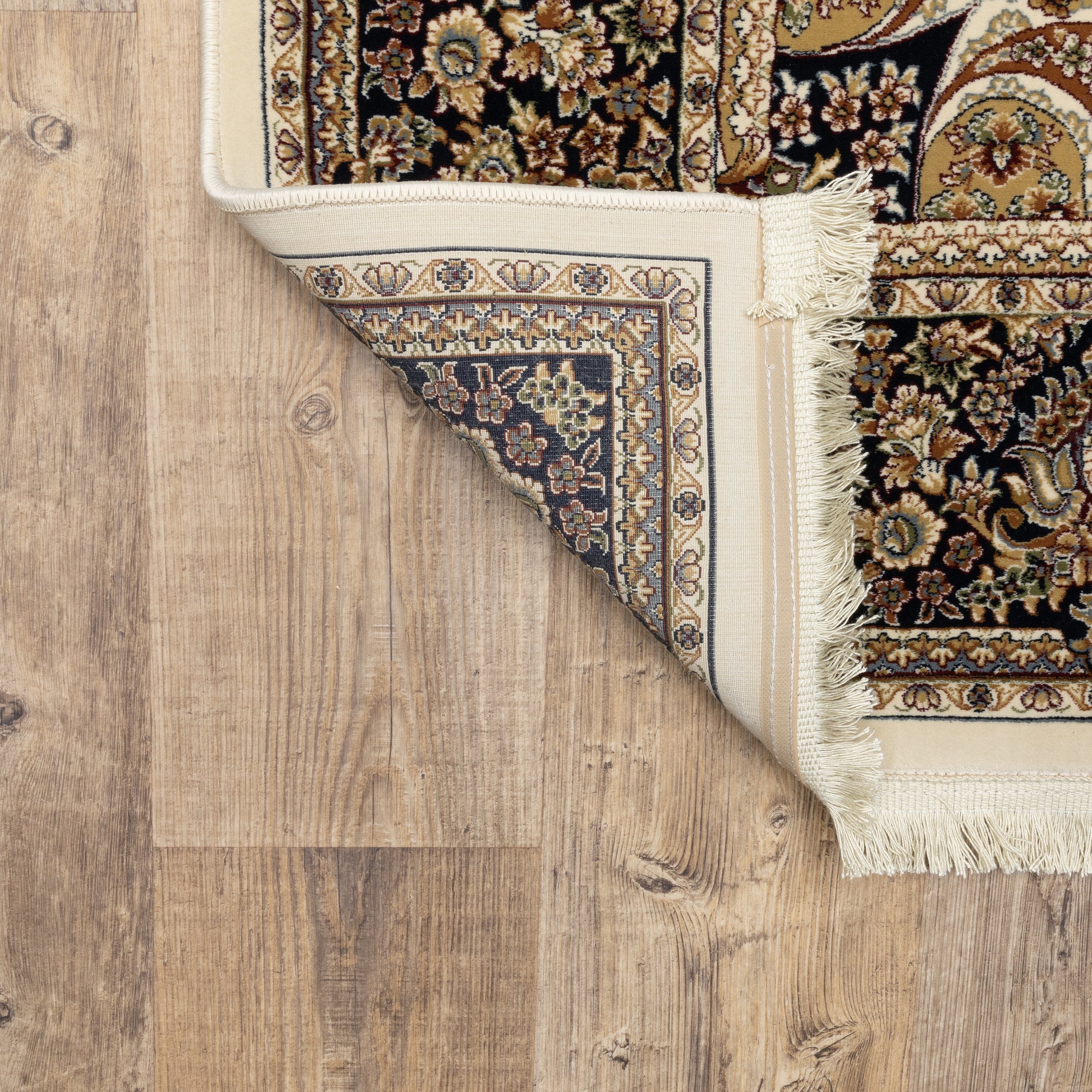 Masterpiece Medallion Ivory/ Multi Oriental Cut Pile Rug