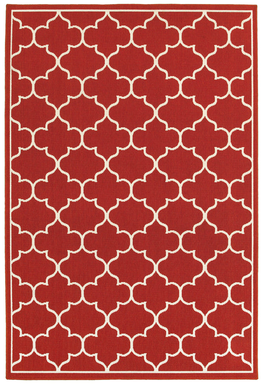 Meridian 1295R Red Outdoor Rug