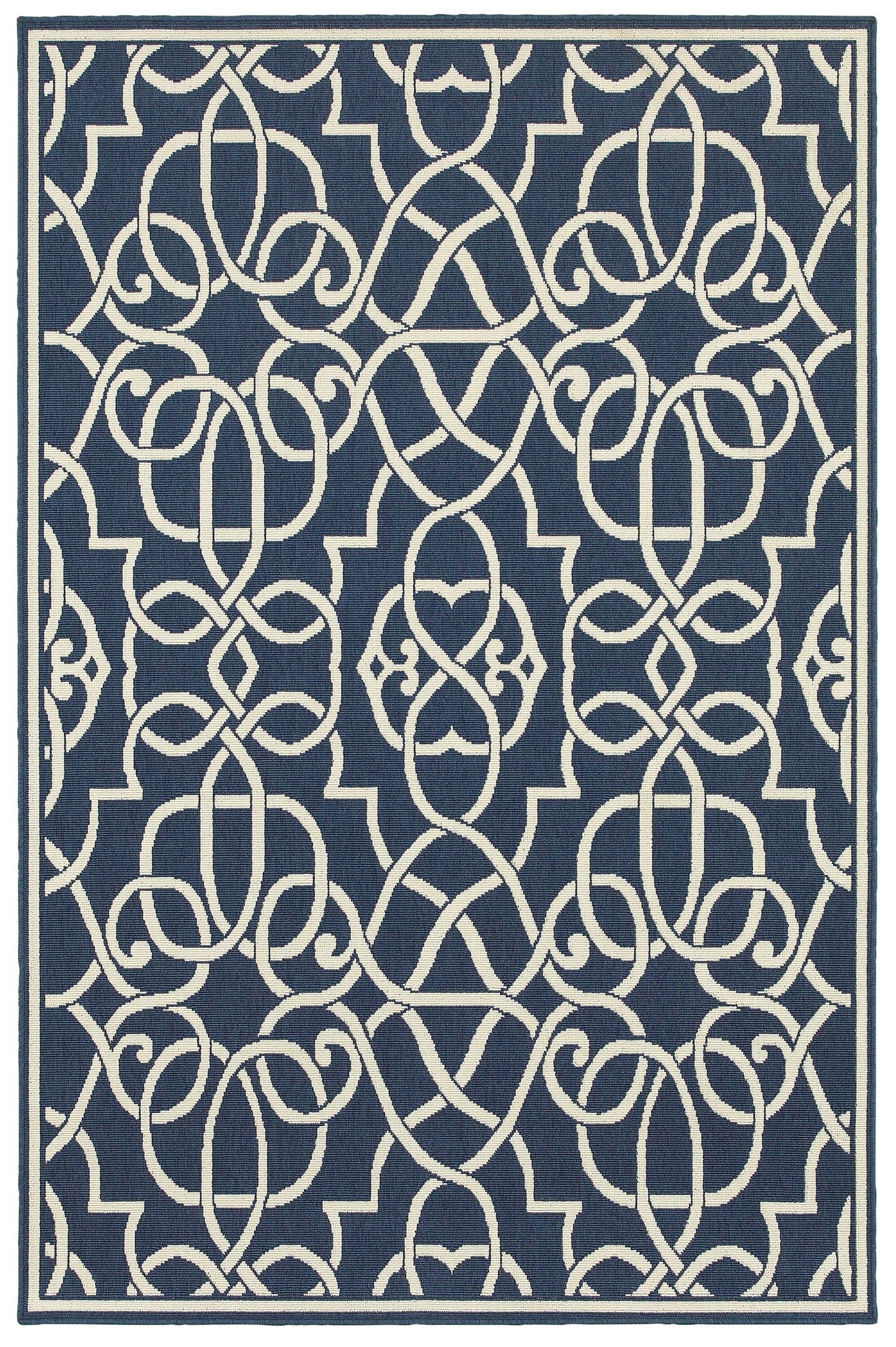Meridian 2205B Navy Outdoor Rug
