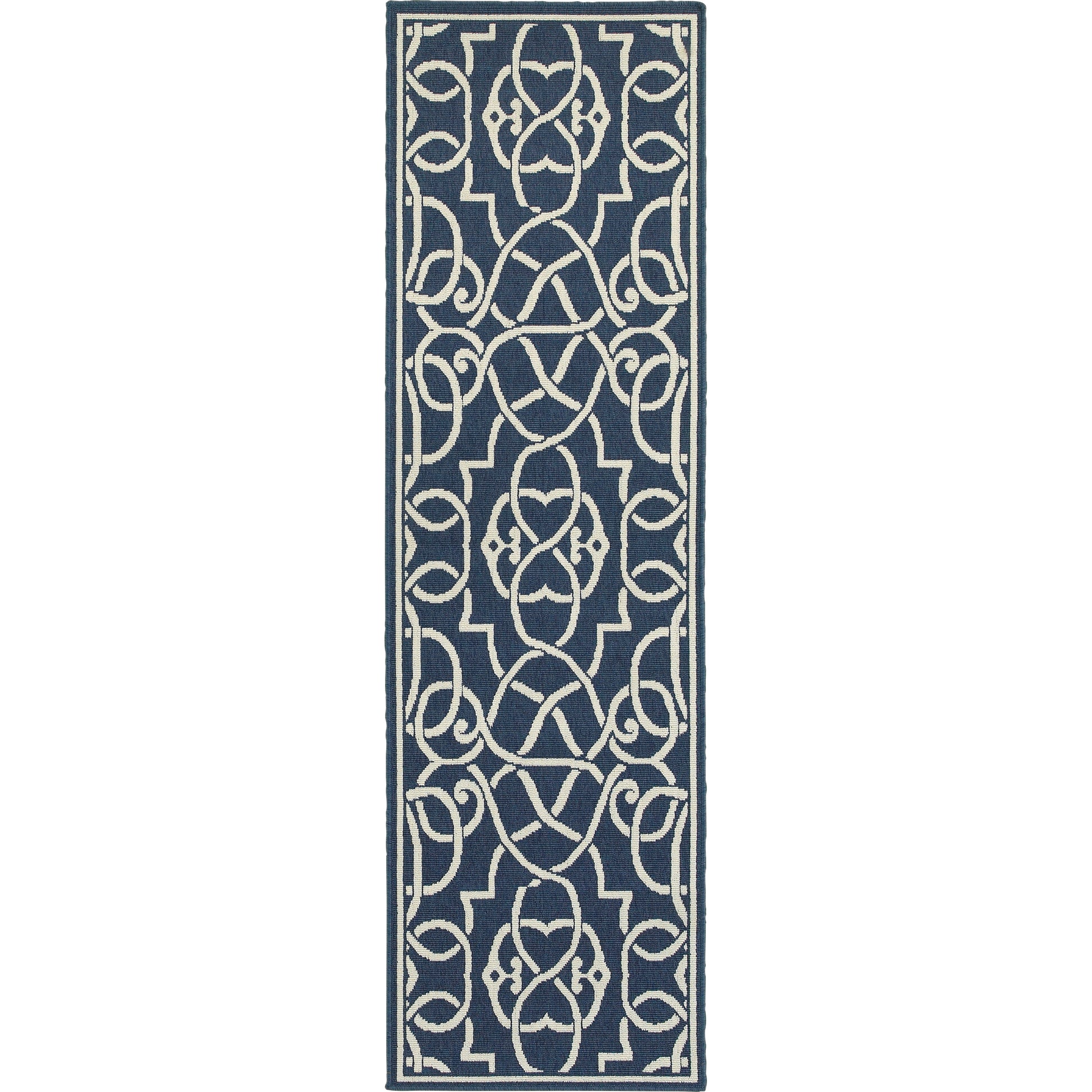 Meridian 2205B Navy Outdoor Rug
