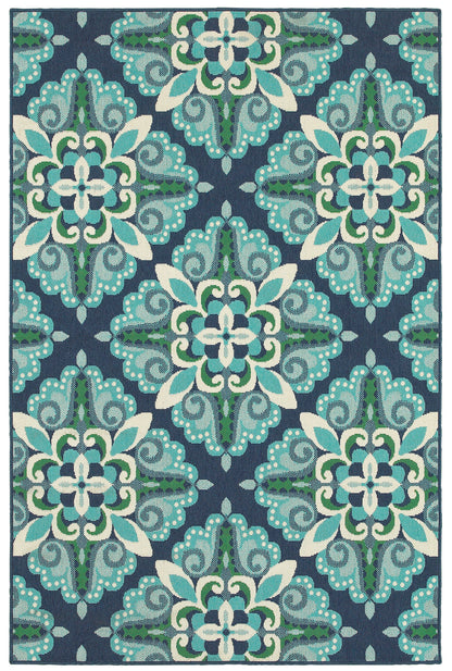 Meridian 2206B Blue Outdoor Rug