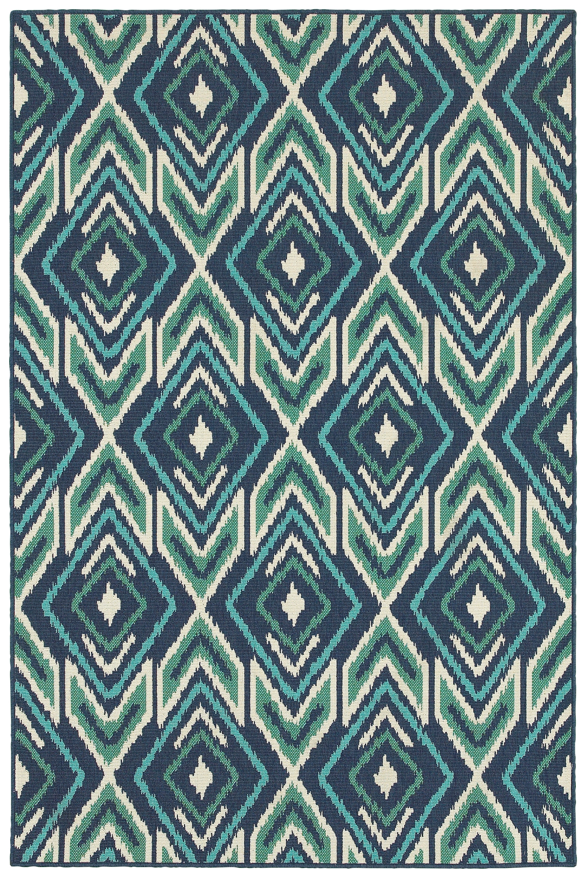 Meridian 2209B Navy Outdoor Rug