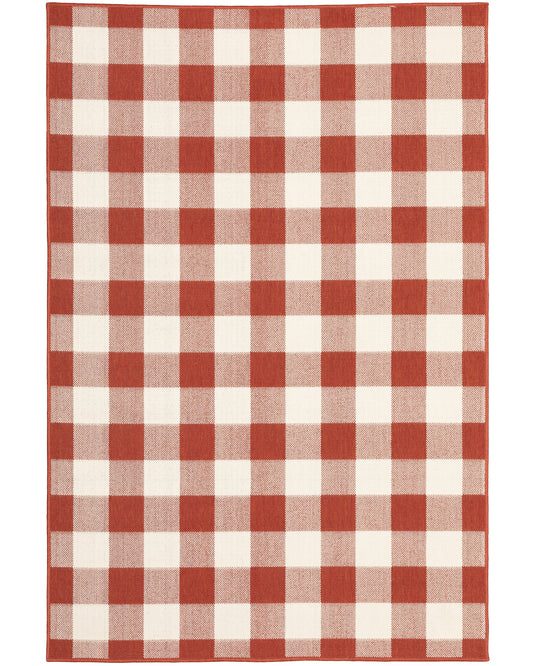 Meridian 2598R Red Outdoor Rug