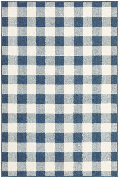 Meridian 2598V Blue Outdoor Rug