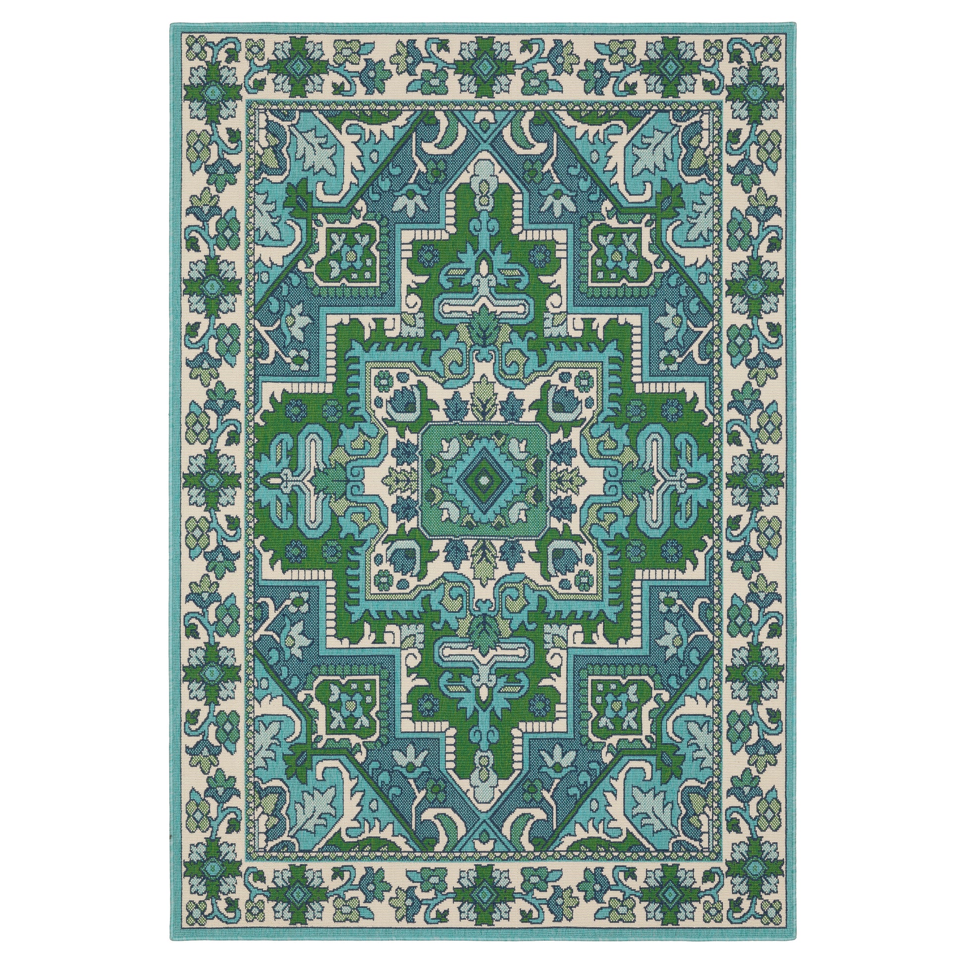Meridian 2808G Blue Medallion Rug