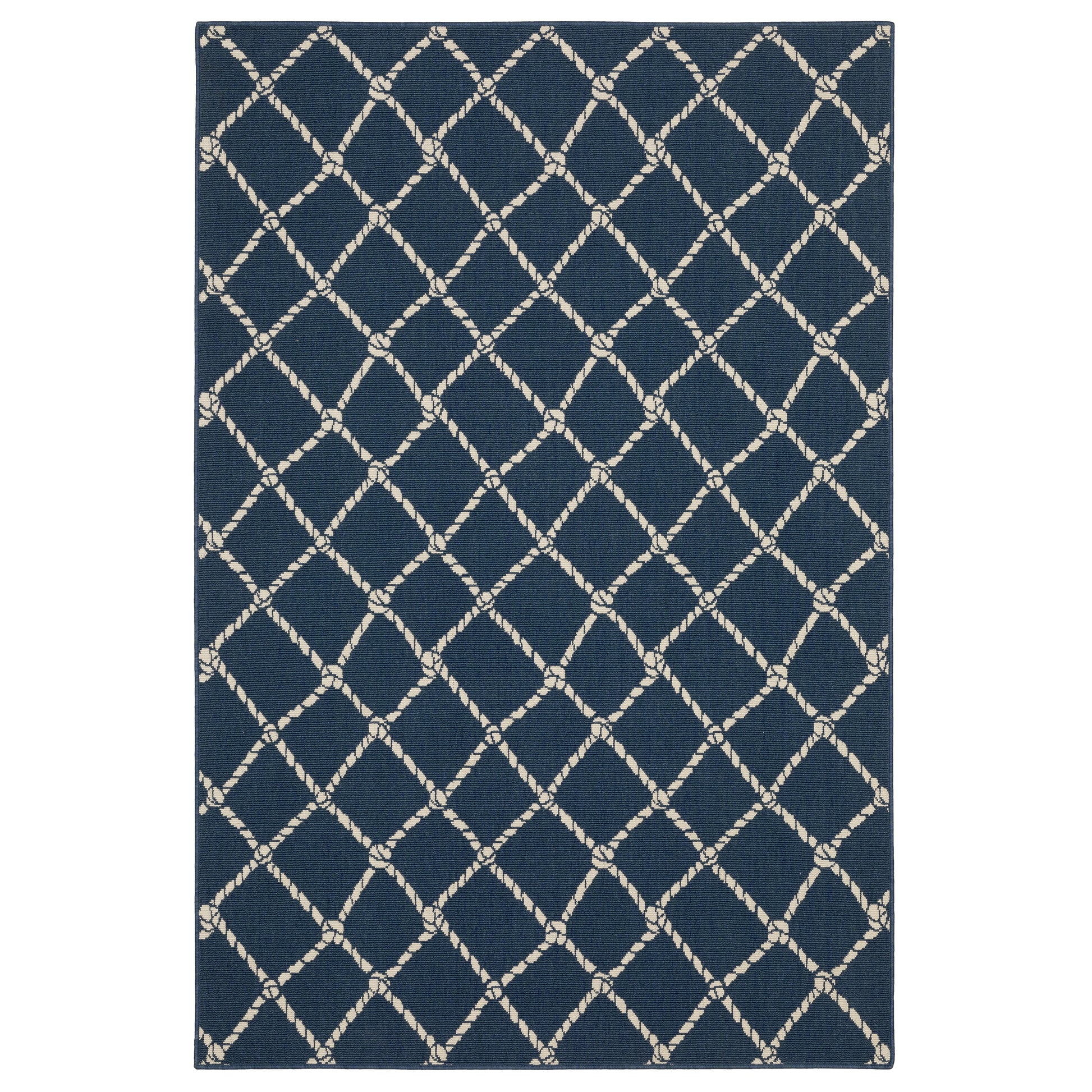 Meridian 4295B Blue Lattice Rug