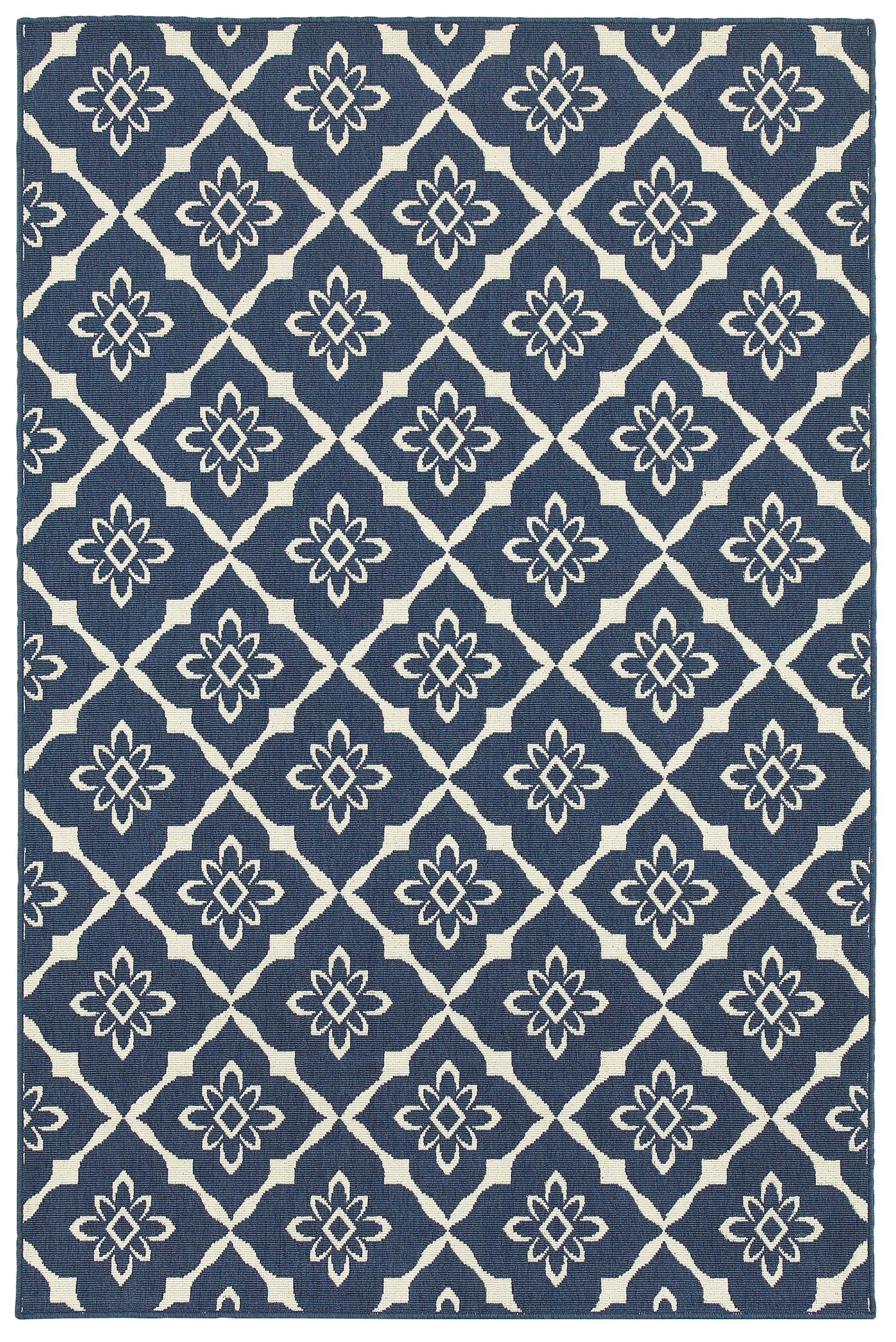 Meridian 5703B Navy Outdoor Rug