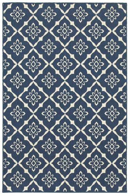 Meridian 5703B Navy Outdoor Rug