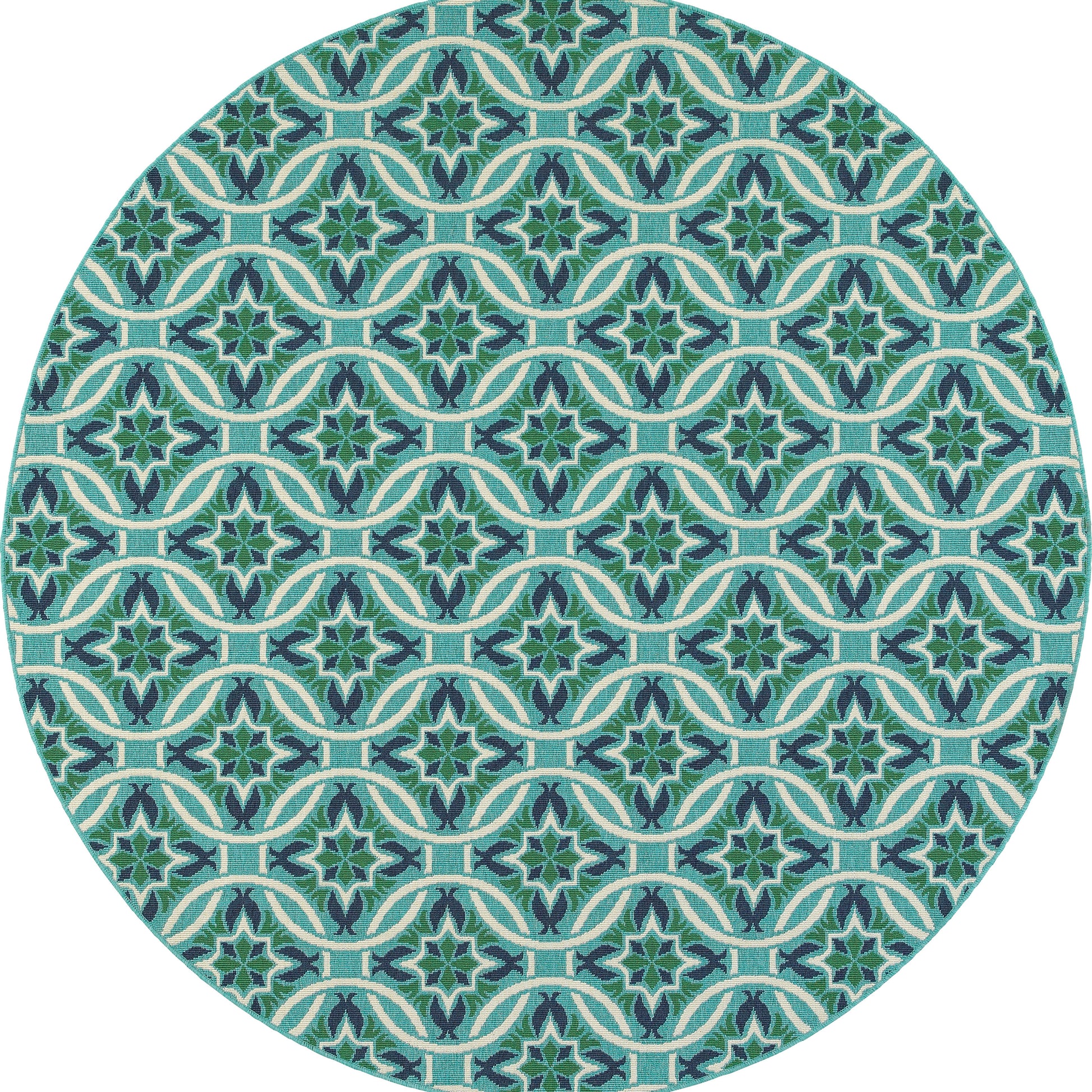 Meridian 5868L Blue Outdoor Rug