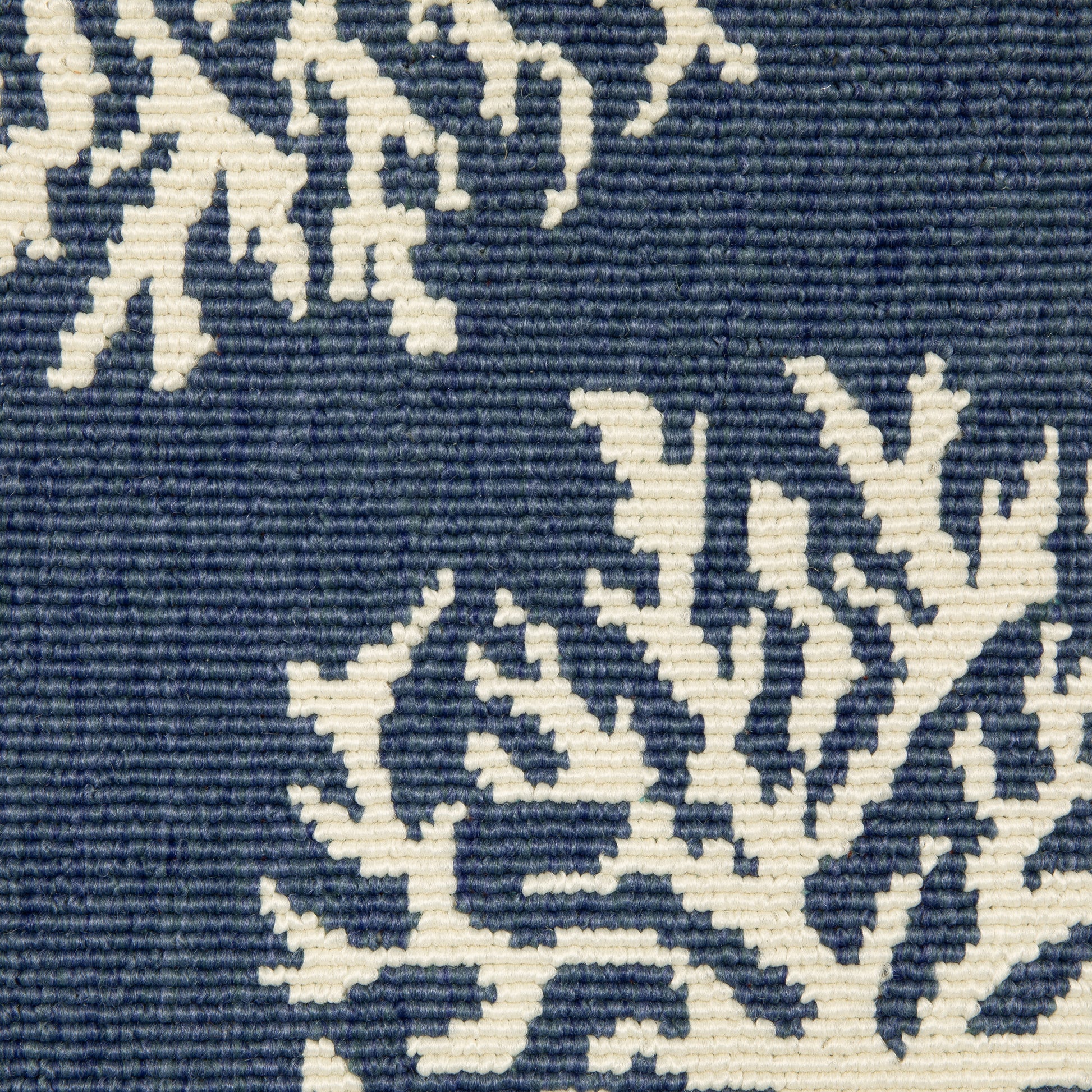 Meridian Novelty Blue/ Ivory Geometric Loop Pile Rug