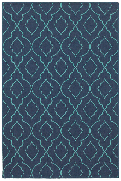Meridian 7541B Navy Outdoor Rug