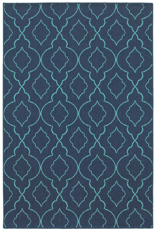 Meridian 7541B Navy Outdoor Rug