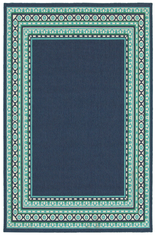 Meridian 9650B Navy Outdoor Rug