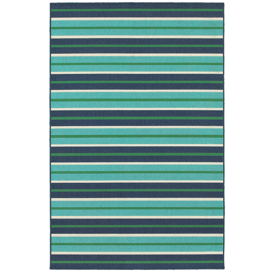 Meridian 9652F Blue Outdoor Rug