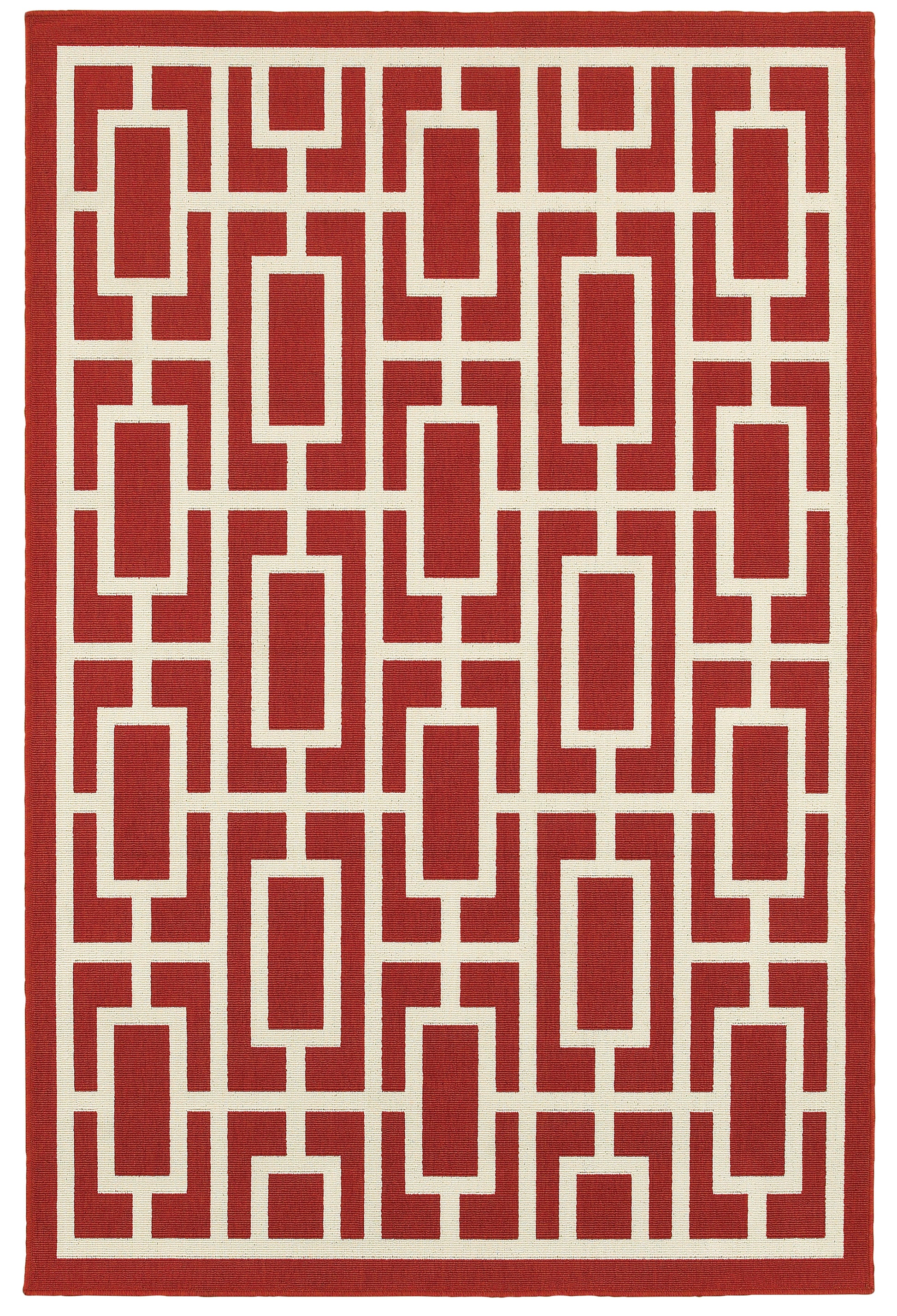 Meridian 9754R Red Outdoor Rug