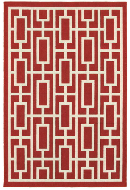 Meridian 9754R Red Outdoor Rug