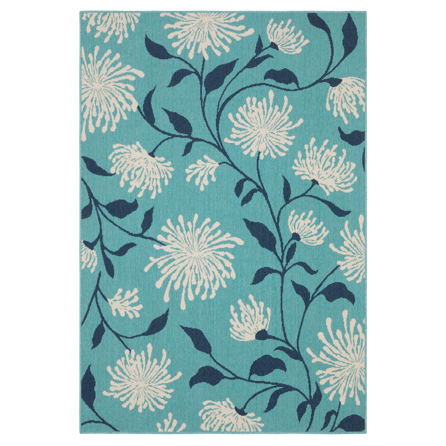 Meridian 9929S Blue Floral Rug