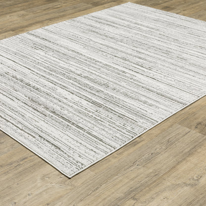 Montecito Distressed White/ Grey Abstract Cut Pile Rug