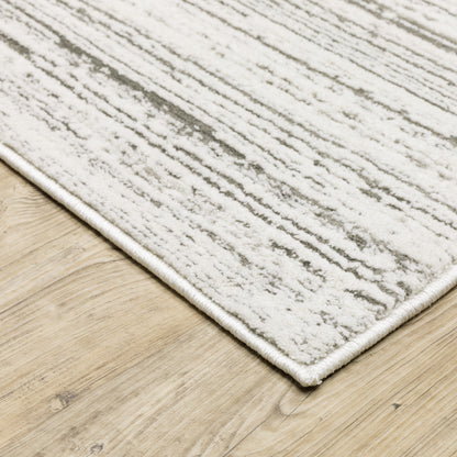 Montecito Distressed White/ Grey Abstract Cut Pile Rug