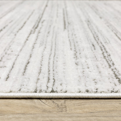 Montecito Distressed White/ Grey Abstract Cut Pile Rug