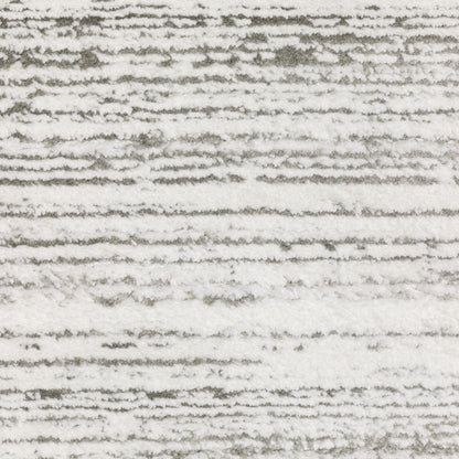 Montecito Distressed White/ Grey Abstract Cut Pile Rug