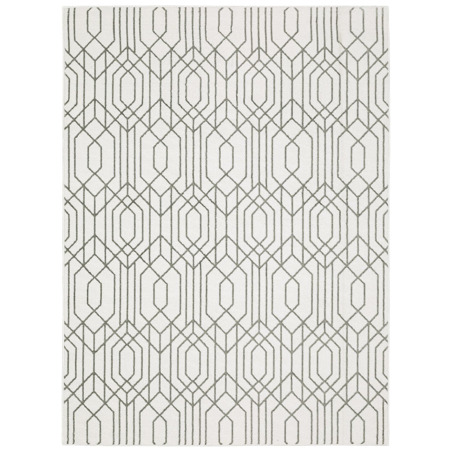 Montecito 4158W White Geometric Rug