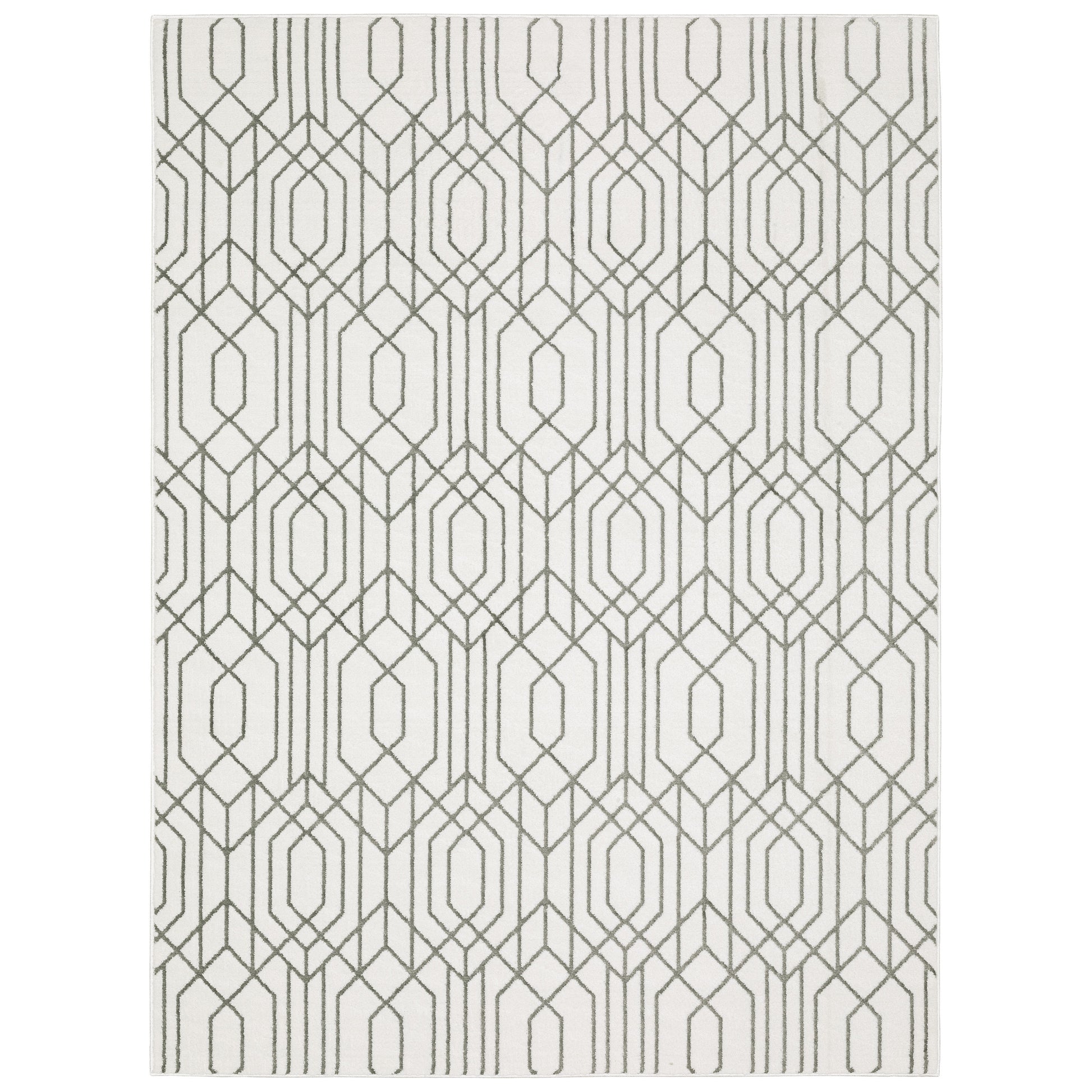 Montecito 4158W White Geometric Rug