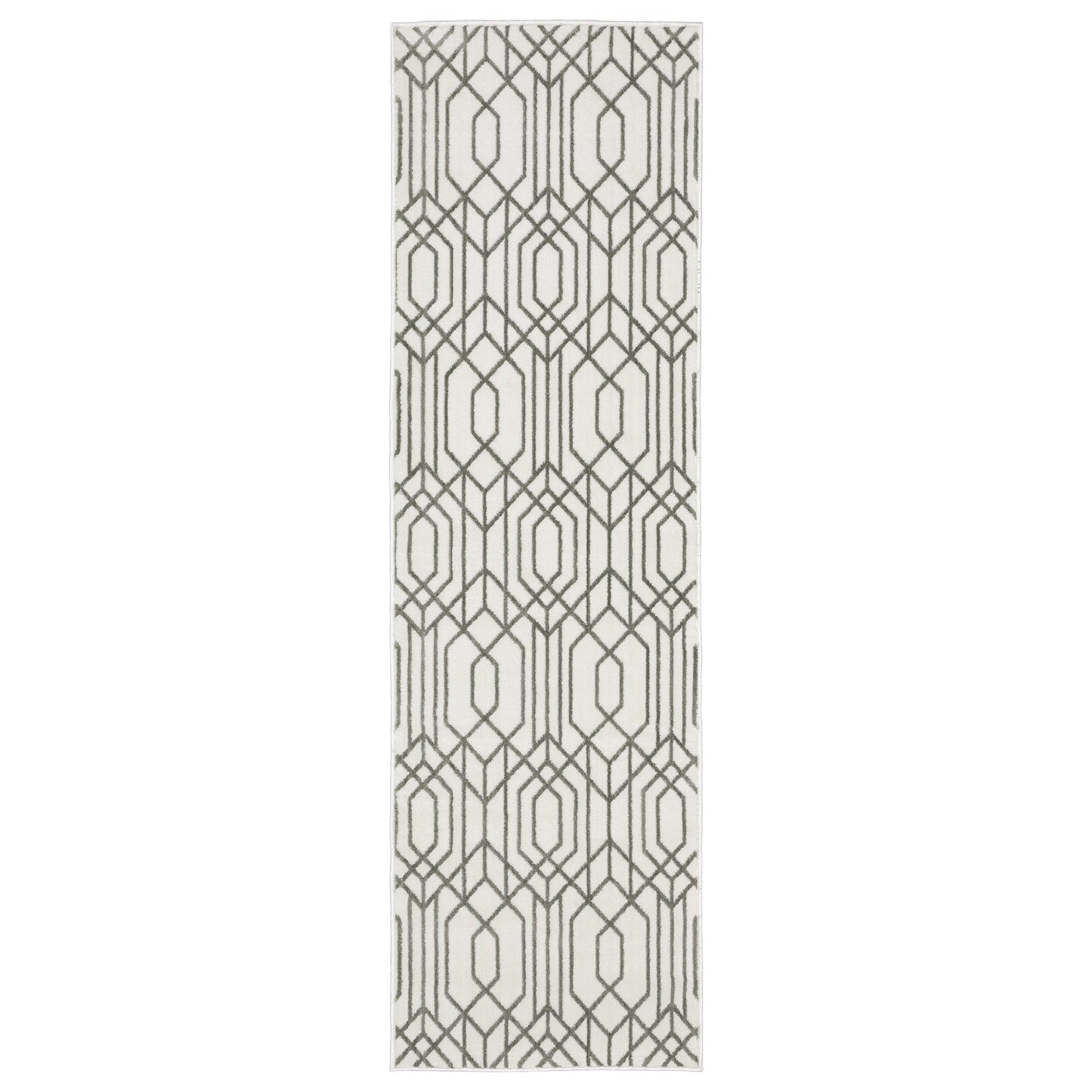 Montecito 4158W White Geometric Rug