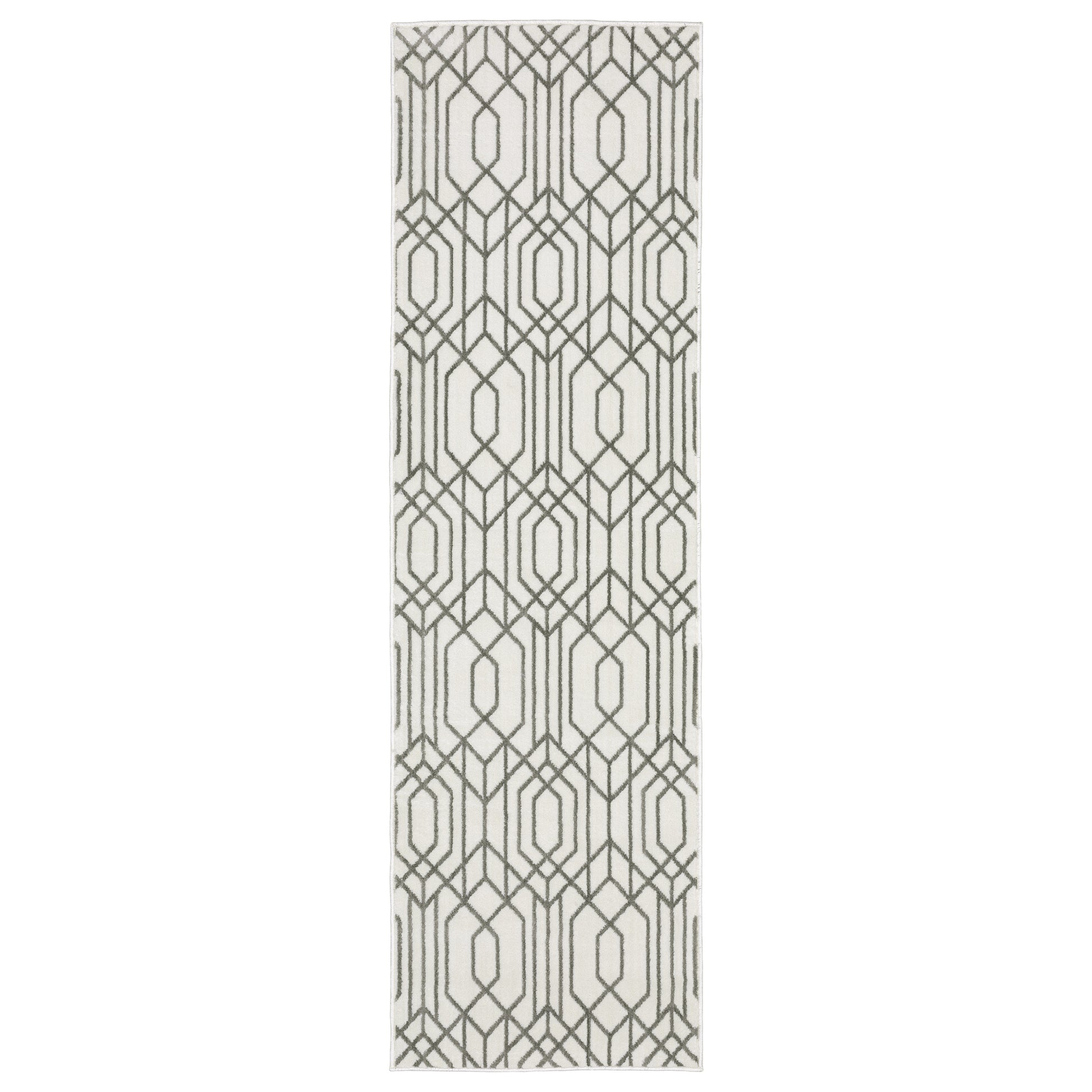 Montecito 4158W White Geometric Rug