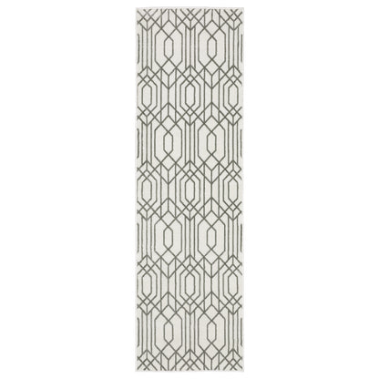 Montecito 4158W White Geometric Rug