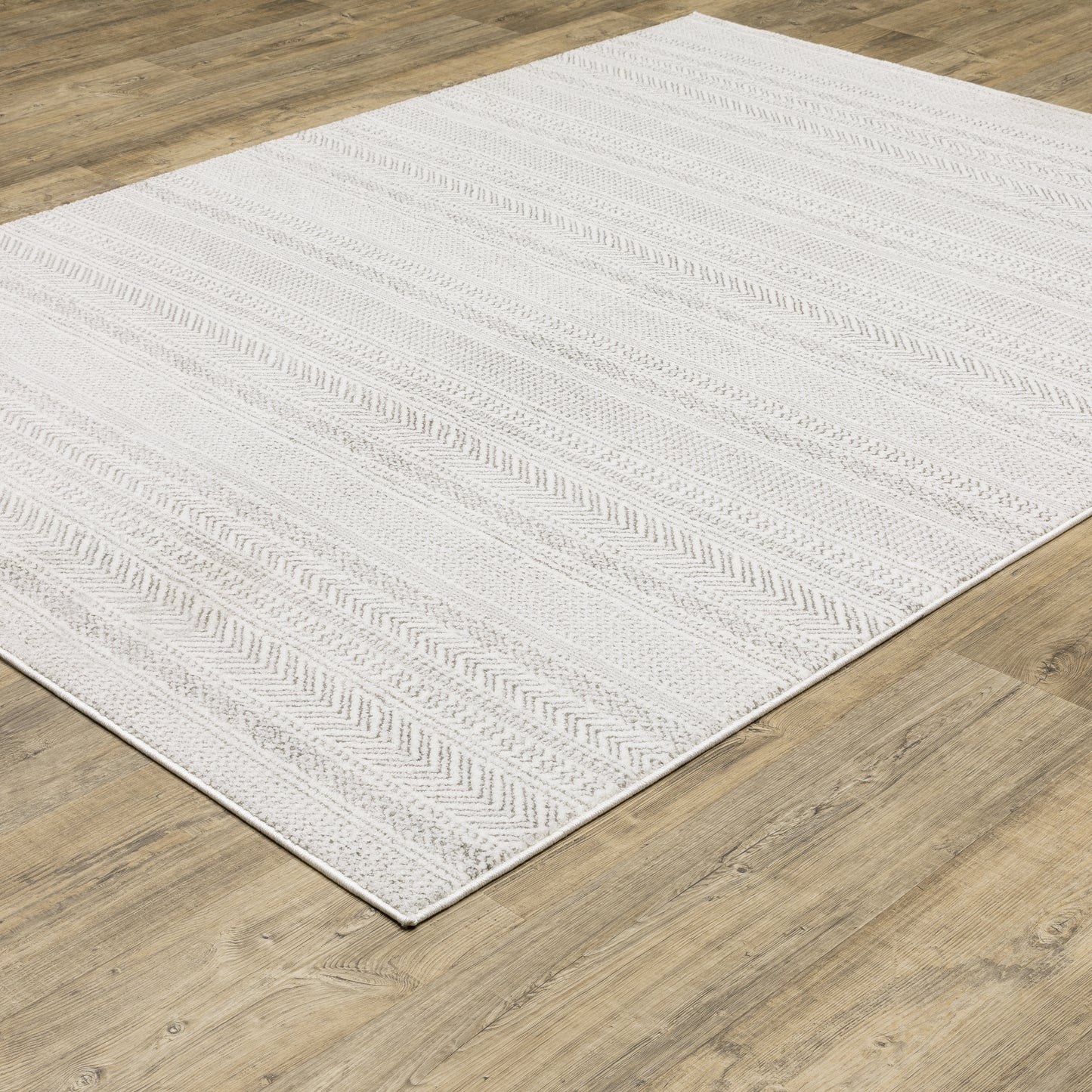 Montecito 4929E White Stripe Rug