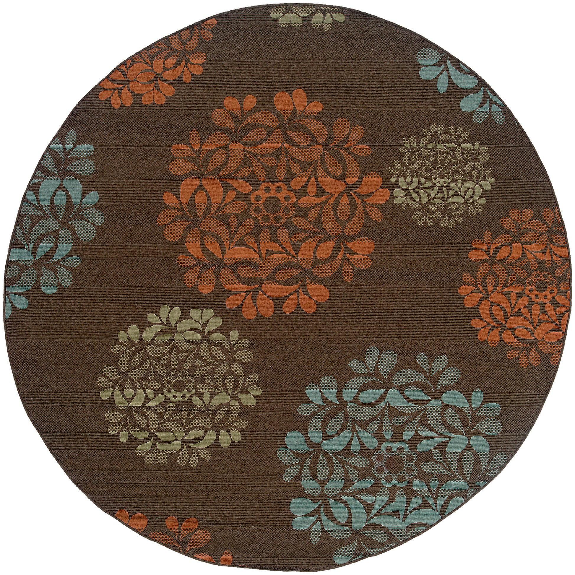 Montego 2635N Brown Floral Rug