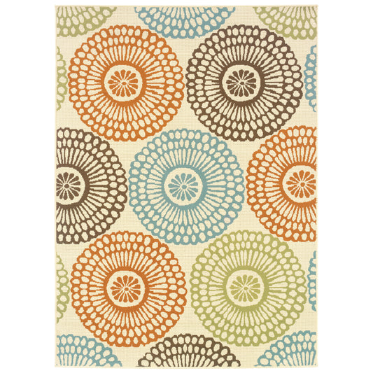 Montego 697J6 Beige Floral Rug