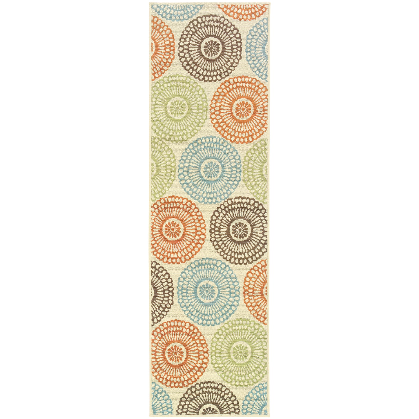 Montego 697J Beige/ Blue Floral Abstract Rug