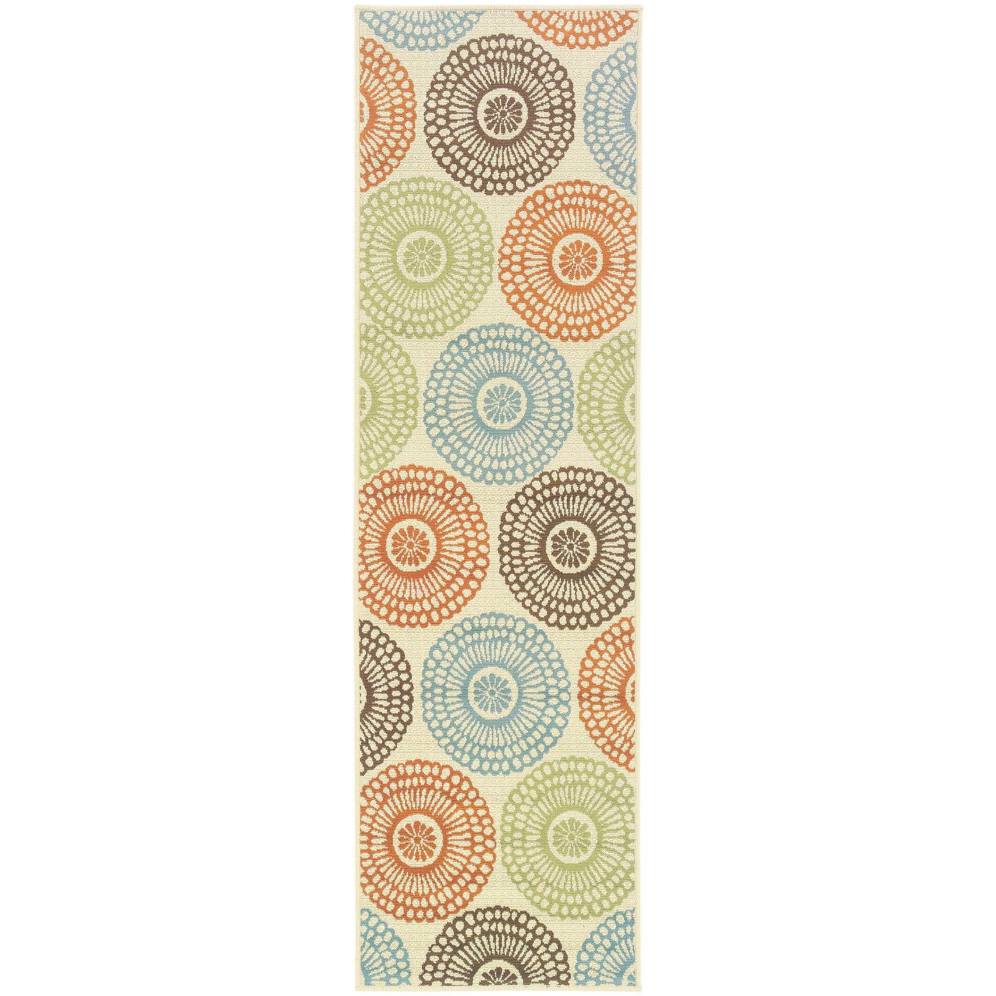 Montego 697J Beige/ Blue Floral Abstract Rug