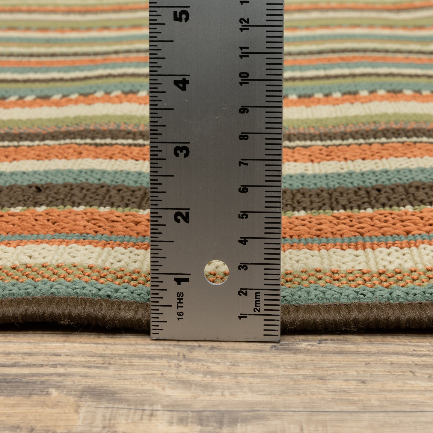 Montego Abstract Green/ Blue Loop Pile Rug