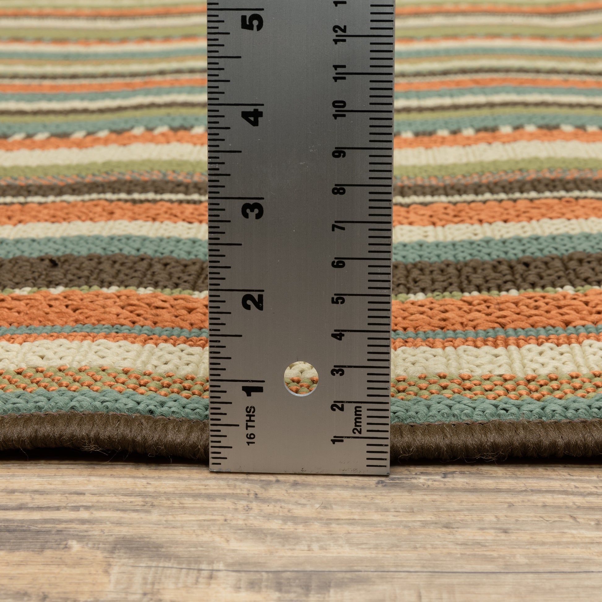 Montego Abstract Green/ Blue Loop Pile Rug