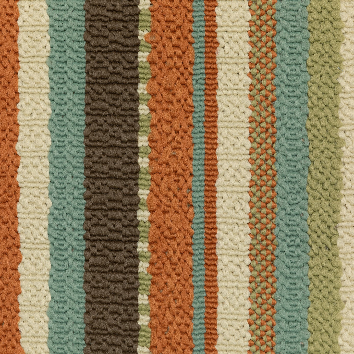 Montego Abstract Green/ Blue Loop Pile Rug