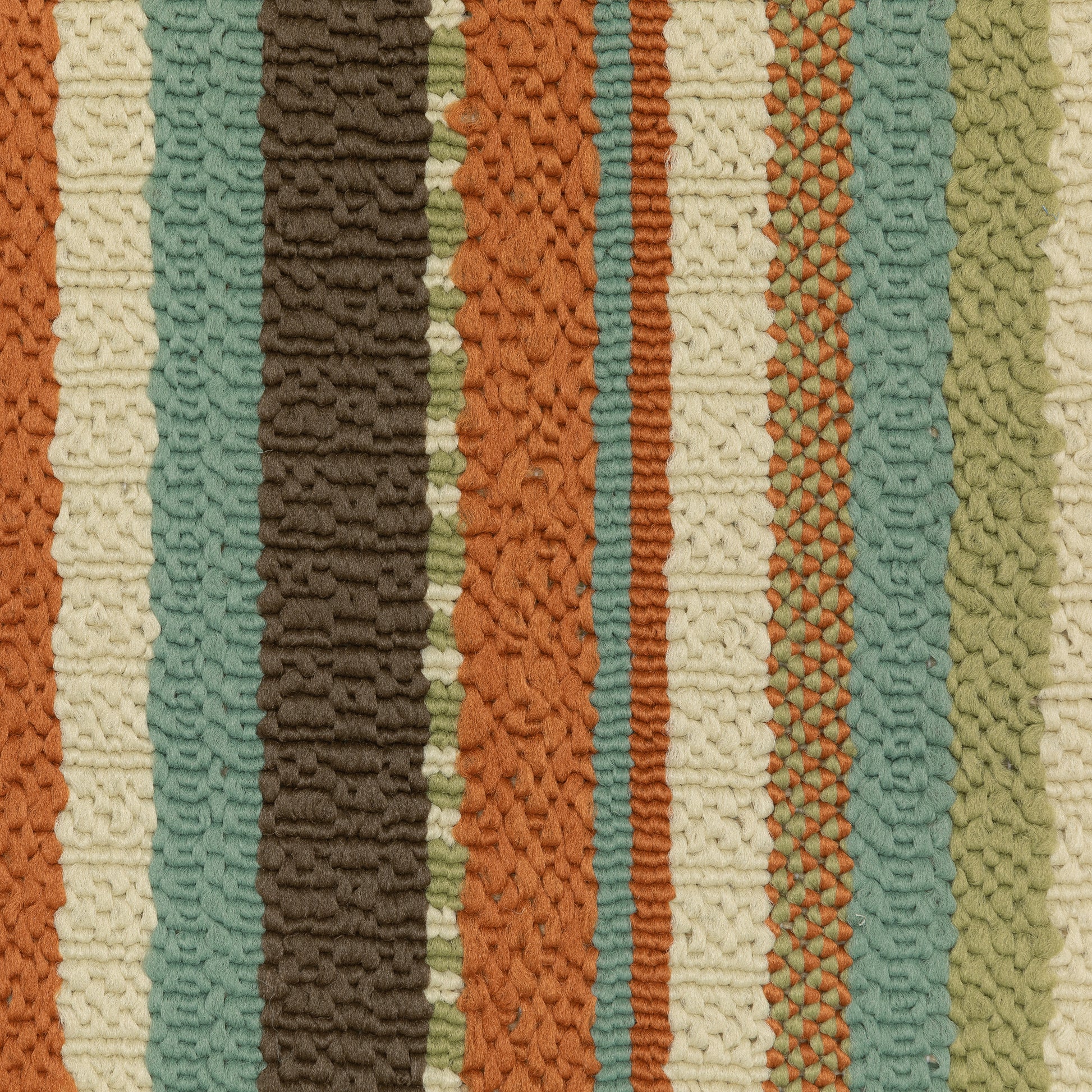 Montego Abstract Green/ Blue Loop Pile Rug